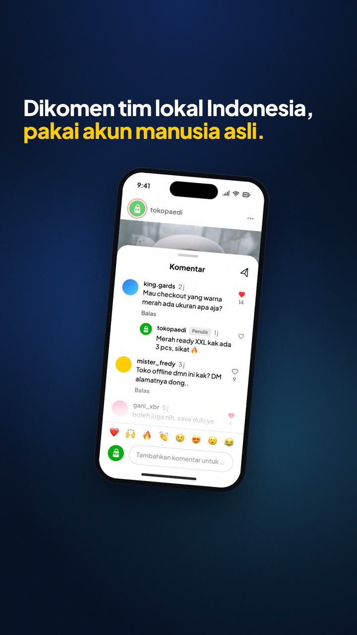 Real comments from real Indonesian accounts – Solusimedsos